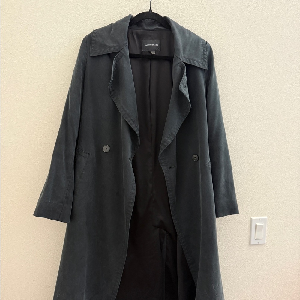 Club Monaco Women's Black Coat - Picture 2 of 4